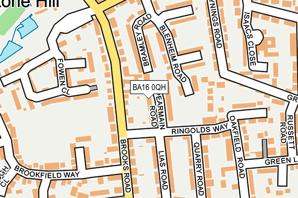 BA16 0QH map - OS OpenMap – Local (Ordnance Survey)