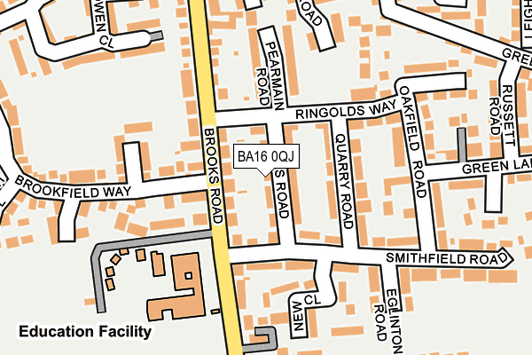 BA16 0QJ map - OS OpenMap – Local (Ordnance Survey)