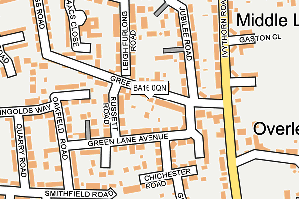 BA16 0QN map - OS OpenMap – Local (Ordnance Survey)