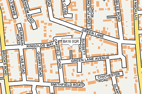 BA16 0QR map - OS OpenMap – Local (Ordnance Survey)