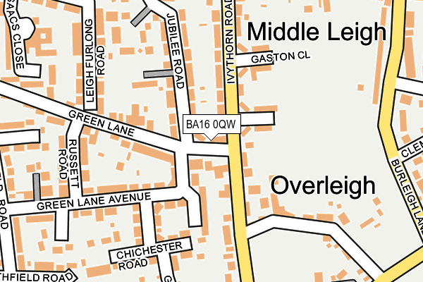 BA16 0QW map - OS OpenMap – Local (Ordnance Survey)