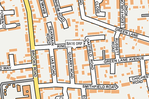 BA16 0RF map - OS OpenMap – Local (Ordnance Survey)