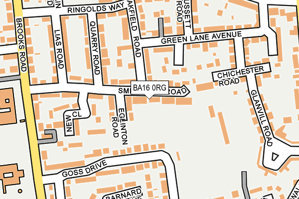 BA16 0RG map - OS OpenMap – Local (Ordnance Survey)