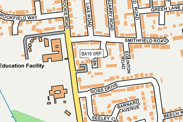 BA16 0RP map - OS OpenMap – Local (Ordnance Survey)