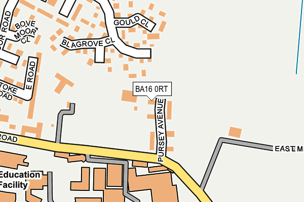 BA16 0RT map - OS OpenMap – Local (Ordnance Survey)