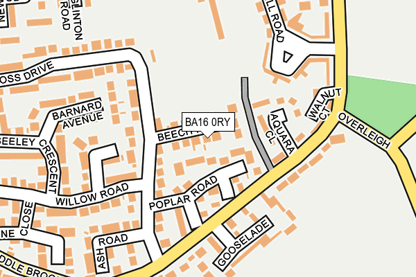 BA16 0RY map - OS OpenMap – Local (Ordnance Survey)