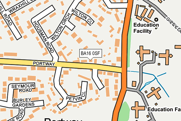 BA16 0SF map - OS OpenMap – Local (Ordnance Survey)