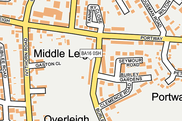 BA16 0SH map - OS OpenMap – Local (Ordnance Survey)