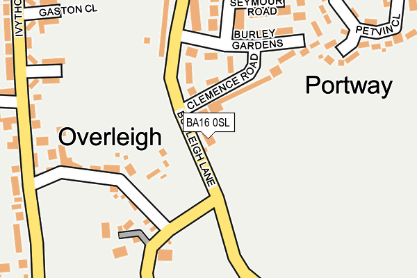 BA16 0SL map - OS OpenMap – Local (Ordnance Survey)