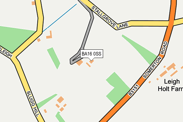 BA16 0SS map - OS OpenMap – Local (Ordnance Survey)