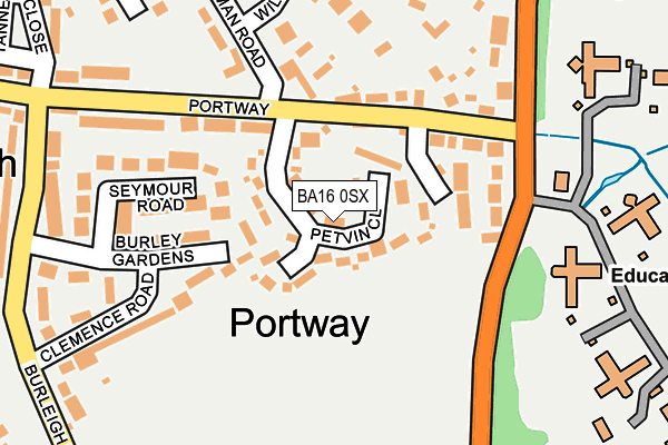 BA16 0SX map - OS OpenMap – Local (Ordnance Survey)