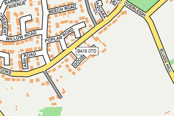 BA16 0TD map - OS OpenMap – Local (Ordnance Survey)