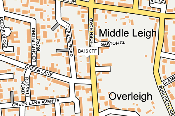 BA16 0TF map - OS OpenMap – Local (Ordnance Survey)