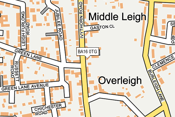 BA16 0TG map - OS OpenMap – Local (Ordnance Survey)