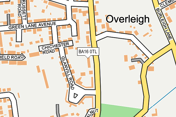 BA16 0TL map - OS OpenMap – Local (Ordnance Survey)