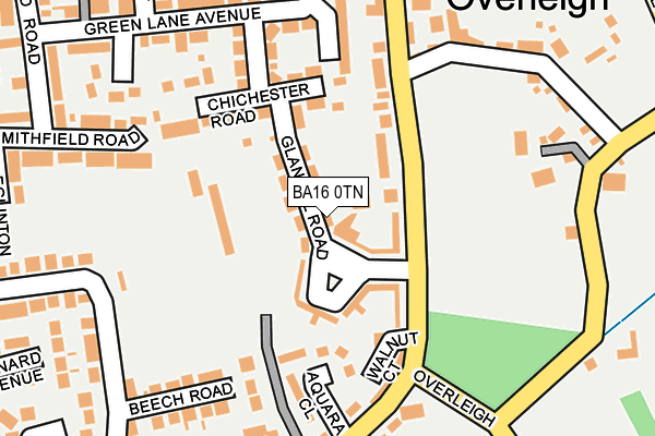 BA16 0TN map - OS OpenMap – Local (Ordnance Survey)