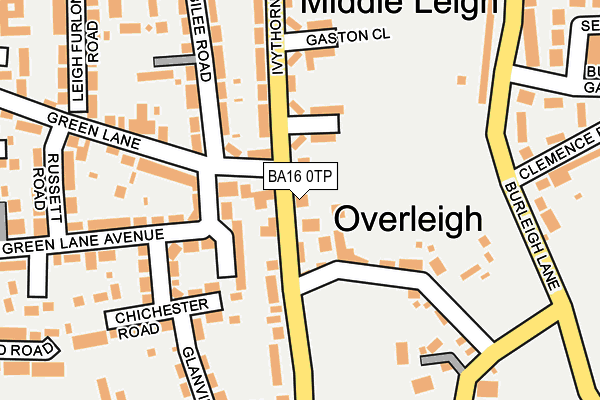 BA16 0TP map - OS OpenMap – Local (Ordnance Survey)