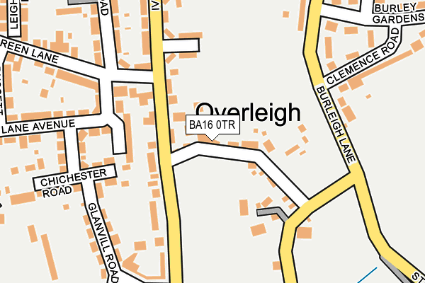 BA16 0TR map - OS OpenMap – Local (Ordnance Survey)