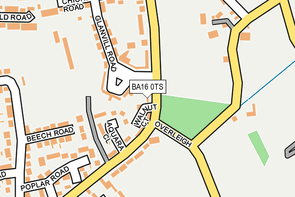 BA16 0TS map - OS OpenMap – Local (Ordnance Survey)