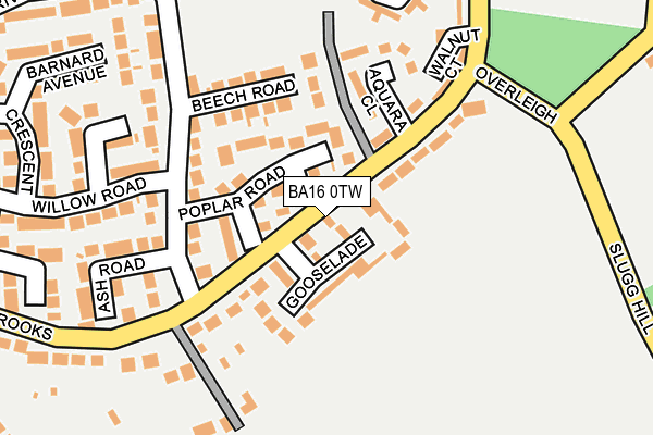 BA16 0TW map - OS OpenMap – Local (Ordnance Survey)