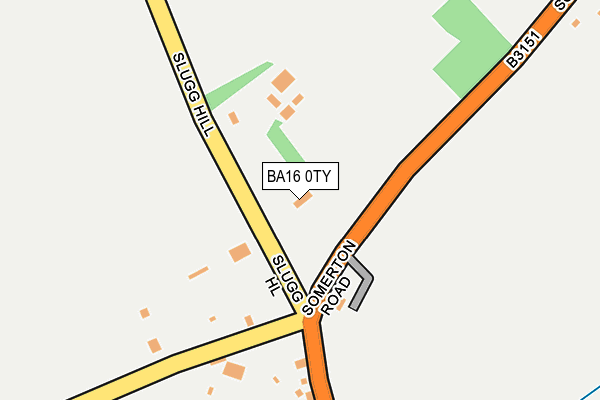 BA16 0TY map - OS OpenMap – Local (Ordnance Survey)