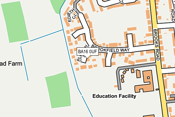 BA16 0UF map - OS OpenMap – Local (Ordnance Survey)