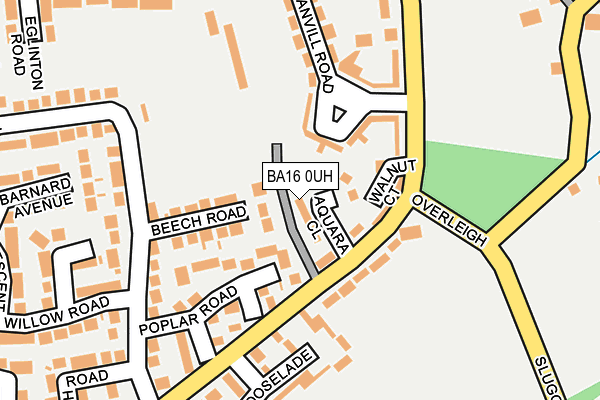 BA16 0UH map - OS OpenMap – Local (Ordnance Survey)