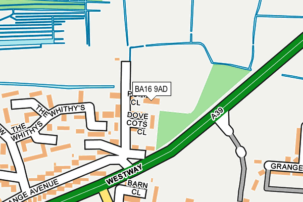 BA16 9AD map - OS OpenMap – Local (Ordnance Survey)