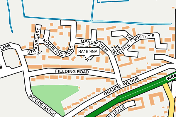 BA16 9NA map - OS OpenMap – Local (Ordnance Survey)