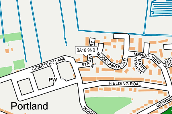 BA16 9NB map - OS OpenMap – Local (Ordnance Survey)