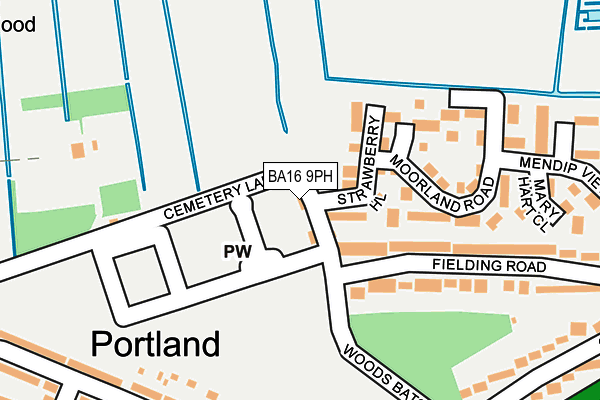 BA16 9PH map - OS OpenMap – Local (Ordnance Survey)