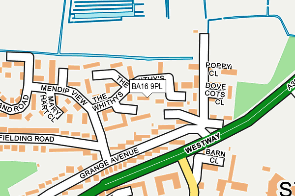 BA16 9PL map - OS OpenMap – Local (Ordnance Survey)