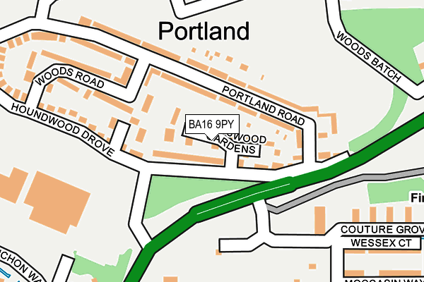 BA16 9PY map - OS OpenMap – Local (Ordnance Survey)