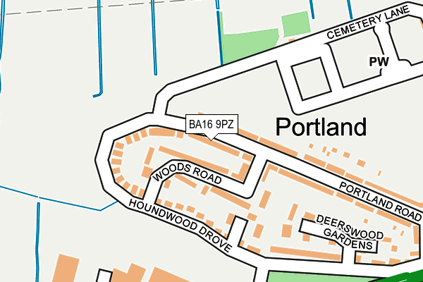 BA16 9PZ map - OS OpenMap – Local (Ordnance Survey)