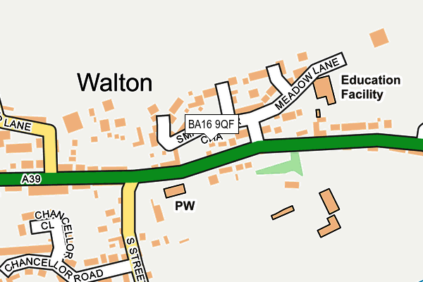 BA16 9QF map - OS OpenMap – Local (Ordnance Survey)