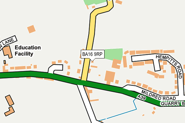 BA16 9RP map - OS OpenMap – Local (Ordnance Survey)