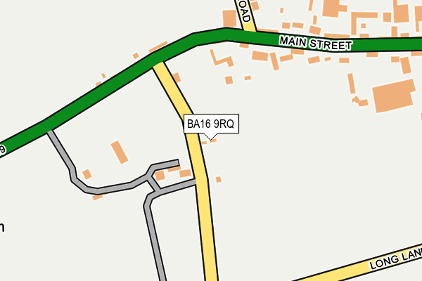 BA16 9RQ map - OS OpenMap – Local (Ordnance Survey)