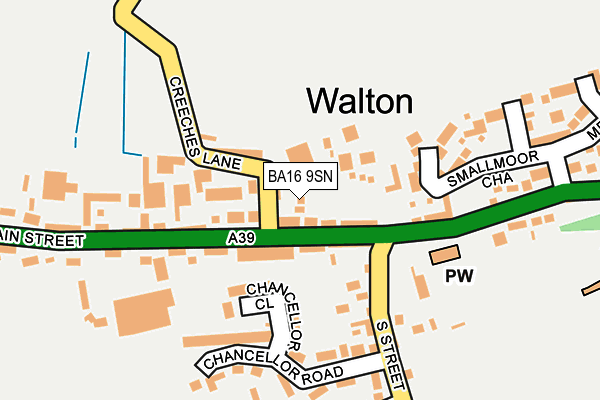 BA16 9SN map - OS OpenMap – Local (Ordnance Survey)