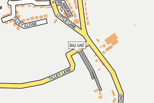 BA2 0AD map - OS OpenMap – Local (Ordnance Survey)