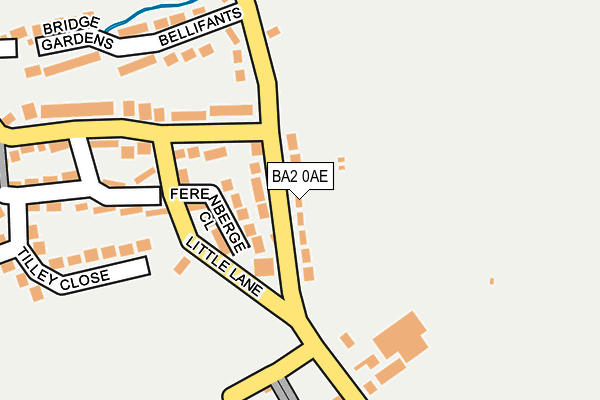 BA2 0AE map - OS OpenMap – Local (Ordnance Survey)