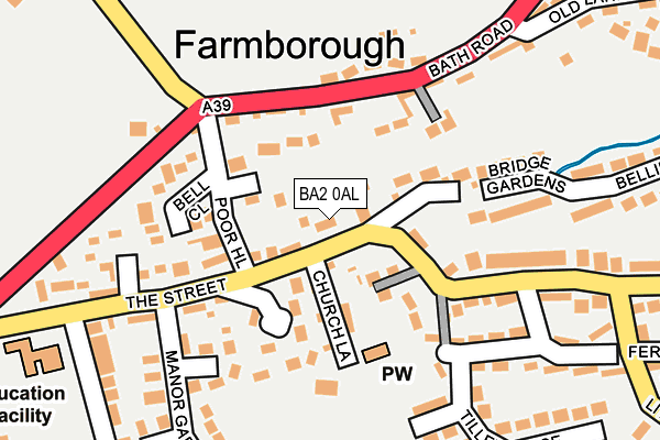 BA2 0AL map - OS OpenMap – Local (Ordnance Survey)