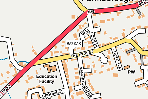 BA2 0AR map - OS OpenMap – Local (Ordnance Survey)