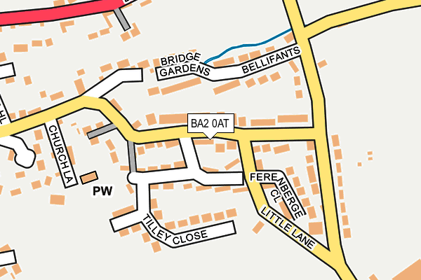 BA2 0AT map - OS OpenMap – Local (Ordnance Survey)