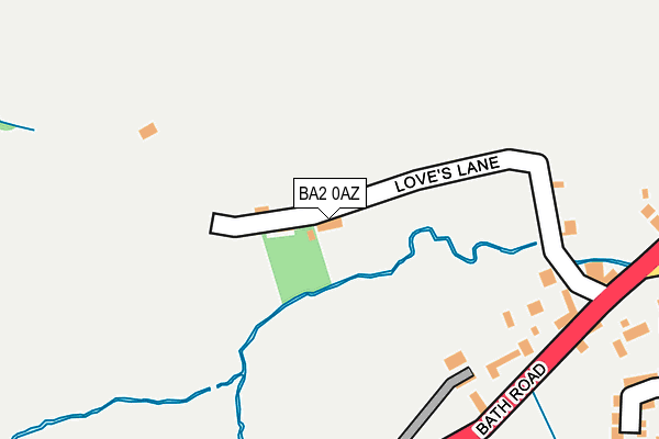 BA2 0AZ map - OS OpenMap – Local (Ordnance Survey)