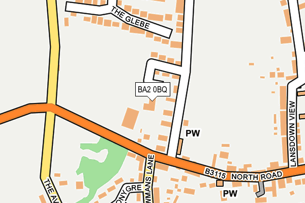 BA2 0BQ map - OS OpenMap – Local (Ordnance Survey)