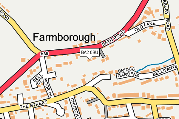 BA2 0BU map - OS OpenMap – Local (Ordnance Survey)