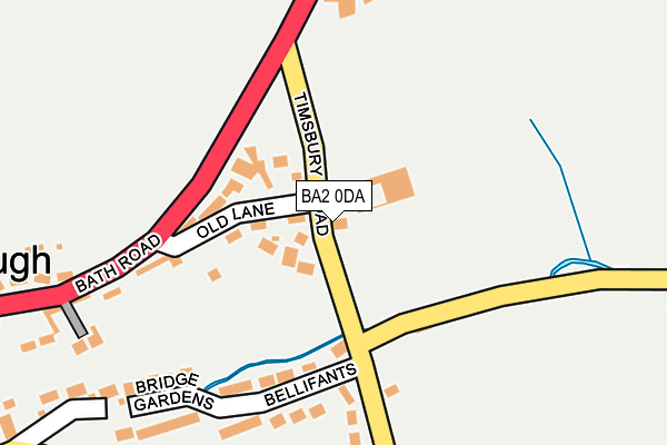 BA2 0DA map - OS OpenMap – Local (Ordnance Survey)