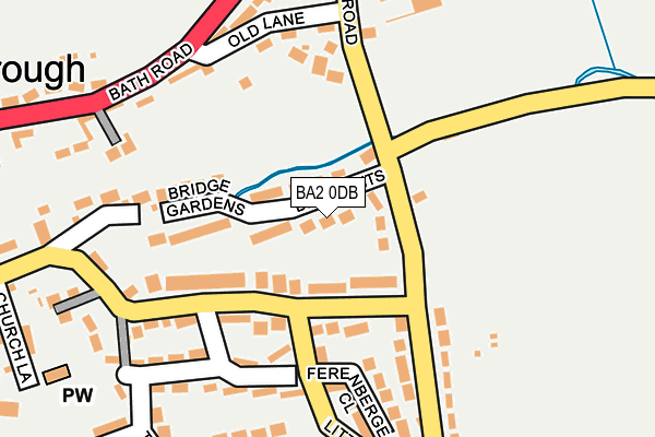 BA2 0DB map - OS OpenMap – Local (Ordnance Survey)