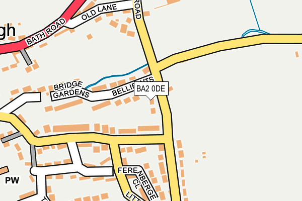 BA2 0DE map - OS OpenMap – Local (Ordnance Survey)