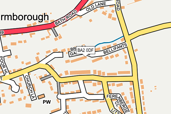 BA2 0DF map - OS OpenMap – Local (Ordnance Survey)